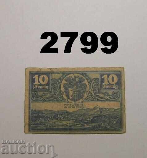 Hirschberg 10 pfennig Emergency Money Germany Hirschberg 10 pfennig Emergency Money Germany