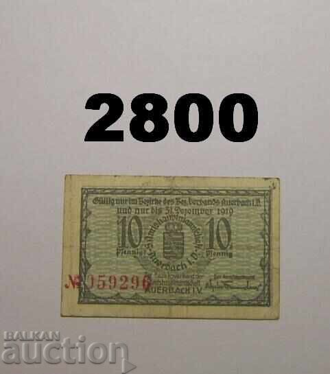 Auerbach 10 pfennig Notgeld Германия с цена 1.00 лв. | € 0.51 Auerbach 10 pfennig Notgeld Германия с цена 1.00 лв. | € 0.51