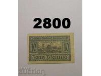 Auerbach 10 pfennig Notgeld Германия