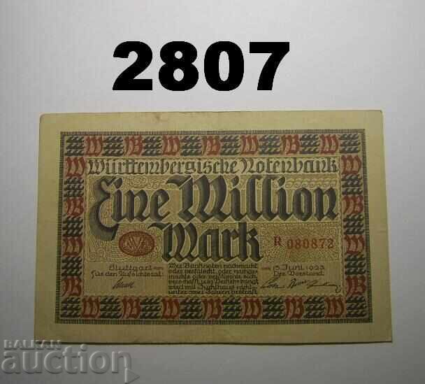 Wurttembergische Notenbank 1 milion mark 1923 Germania