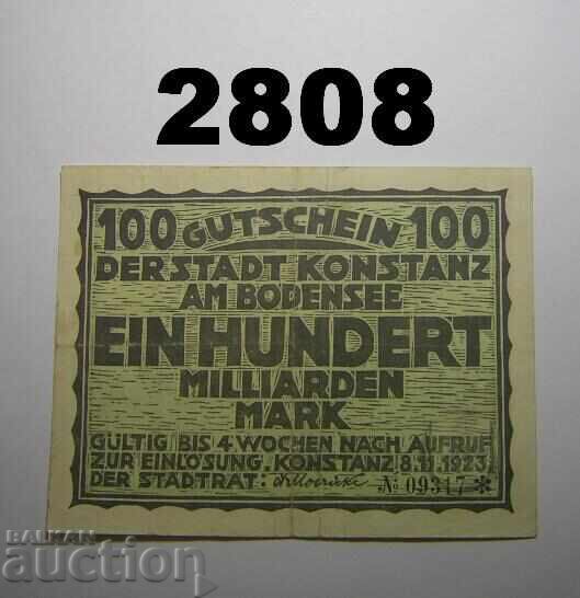 Konstanz 100 milliarden mark 1923 Германия