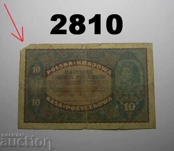 Πολωνία 10 μάρκα 1919