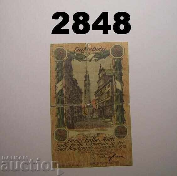 Augsburg 1/2 Mark 1918 Germany