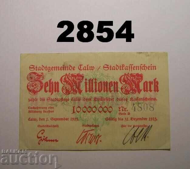 Rar Calw 10 milioane mărci 1923 Germania