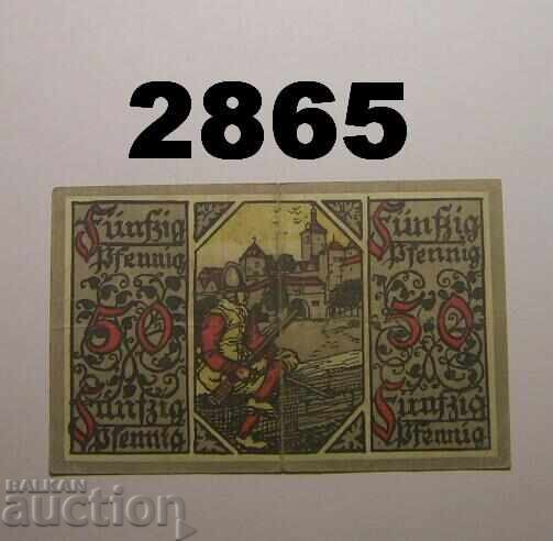 Rothenburg 50 pfennig 1918 Germany with price 1.50 BGN | € 0.77