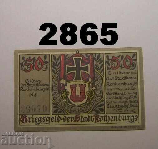 Rothenburg 50 pfennig 1918 Germany