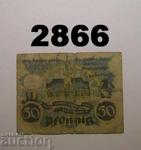 Stuttgart 50 pfennig Notgeld Germany with price 1.00 BGN | € 0.51