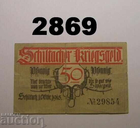 Schiltach 50 pfennig 1918 Γερμανία με τιμή 1.50 BGN | € 0.77