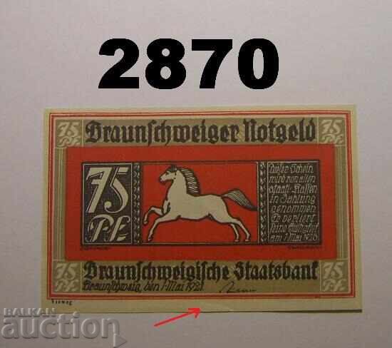 Braunschweig 75 pfennig 1921 Germany Braunschweig 75 pfennig 1921 Germany