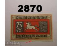 Braunschweig 75 pfennig 1921 Germany