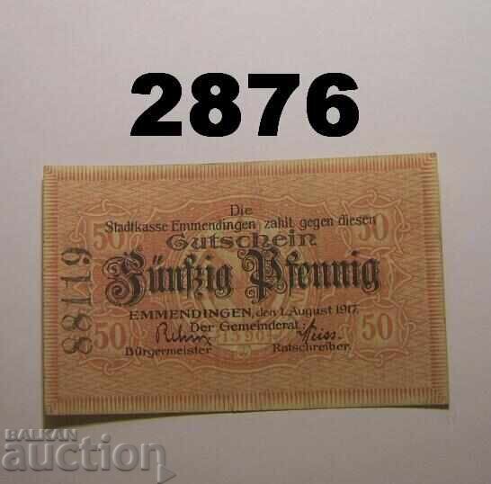 Emmendingen 50 pfennig 1917 Германия