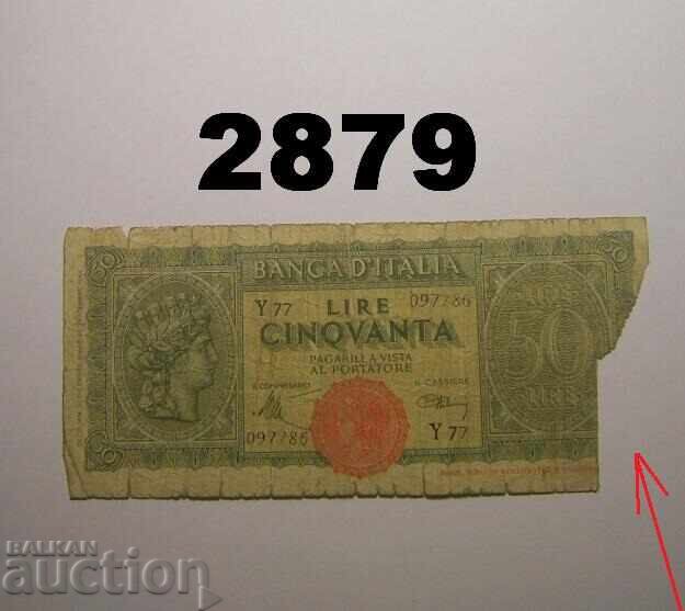Italia deteriorată 50 lire 1944 Italia deteriorată 50 lire 1944