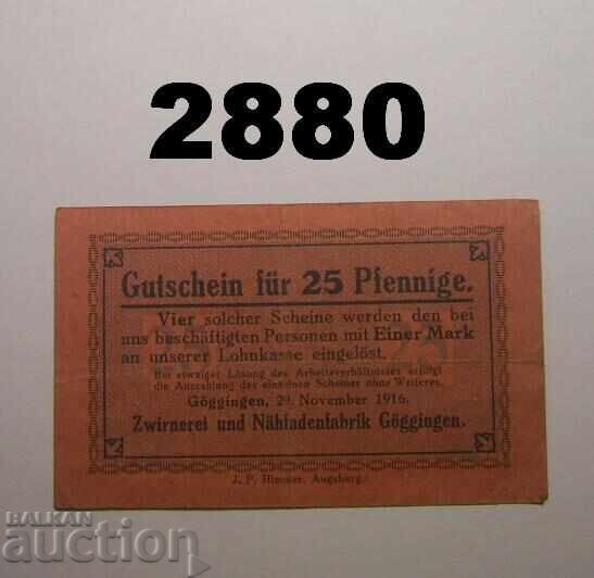 Göggingen 25 pfennig 1916 Германия