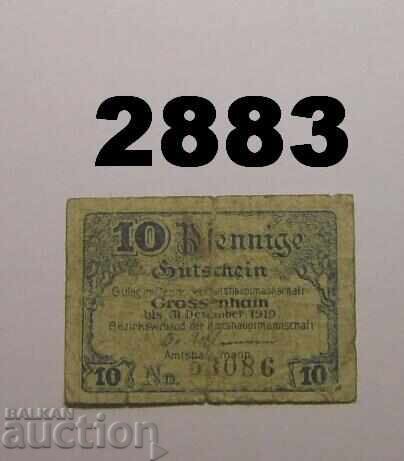 Grossenhain 10 pfennig Notgeld Германия