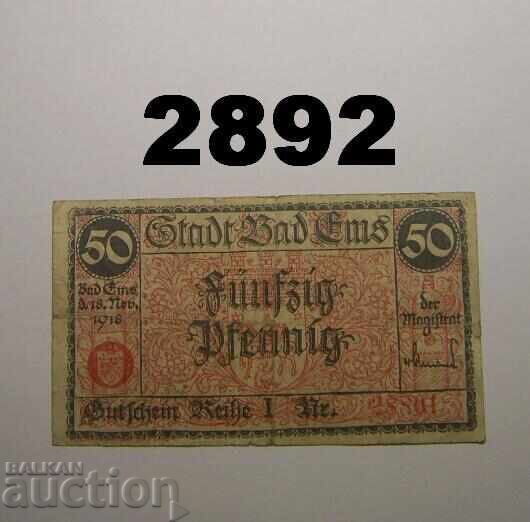 Bad Ems 50 pfennig 1918 Германия Bad Ems 50 pfennig 1918 Германия