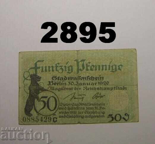 Βερολίνο 50 pfennig 1920 Γερμανία Βερολίνο 50 pfennig 1920 Γερμανία