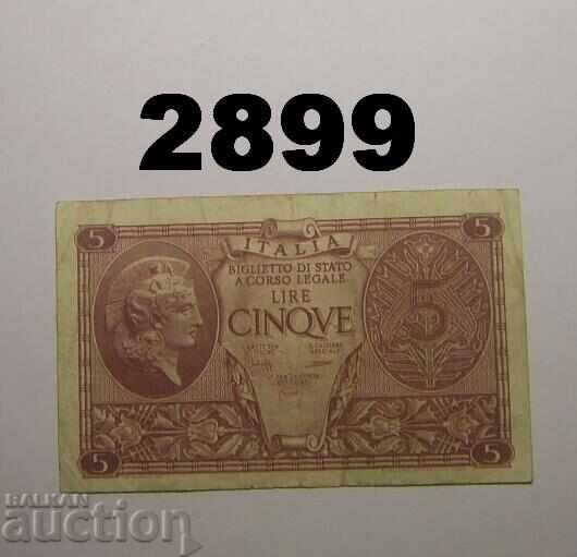 Italy 5 Lire 1944