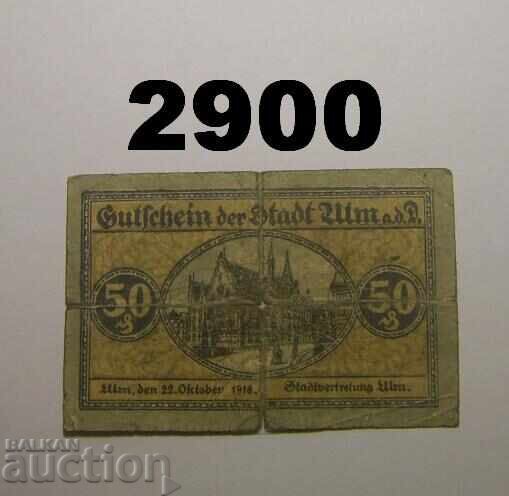 Ulm 50 pfennig 1918 Germany with price 0.50 BGN | € 0.26