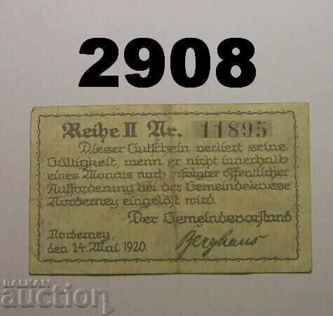 Norderney 50 pfennig 1920 Germany with price 1.50 BGN | € 0.77