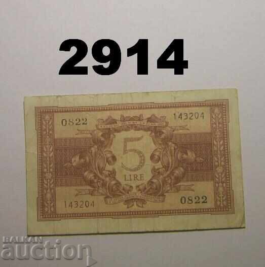 Italy 5 Lire 1944 with price 4.00 BGN | € 2.05