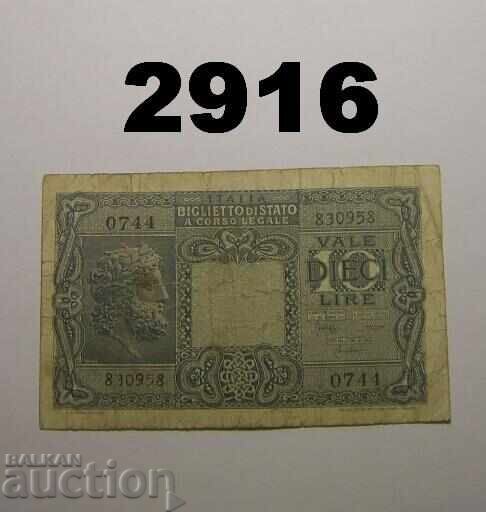 Italy 10 Lire 1944