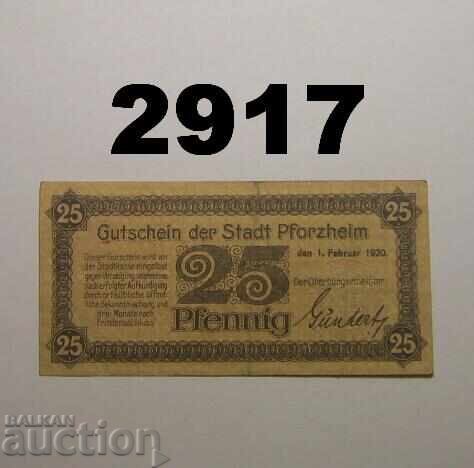 Pforzheim 25 pfennig 1920 Германия с цена 2.00 лв. | € 1.02 Pforzheim 25 pfennig 1920 Германия с цена 2.00 лв. | € 1.02