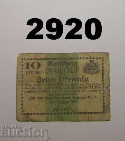 Leipzig-Land 10 pfennig до 1918 Германия