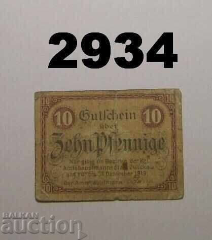 Zwickau 10 pfennig up to 1919 Germany