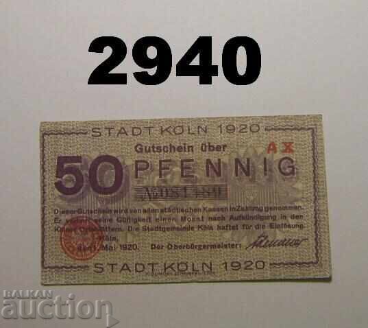 Köln 50 pfennig 1920 Германия Köln 50 pfennig 1920 Германия