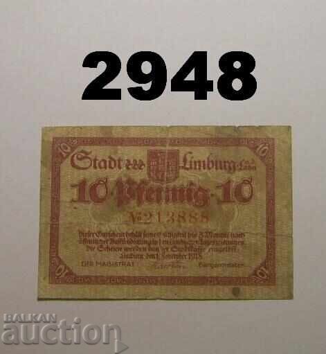 Limburg a. d. Lahn 10 pfennig 1918 Germania Limburg a. d. Lahn 10 pfennig 1918 Germania