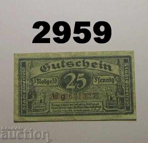 Elberfeld 25 pfennig 1919 Германия Elberfeld 25 pfennig 1919 Германия
