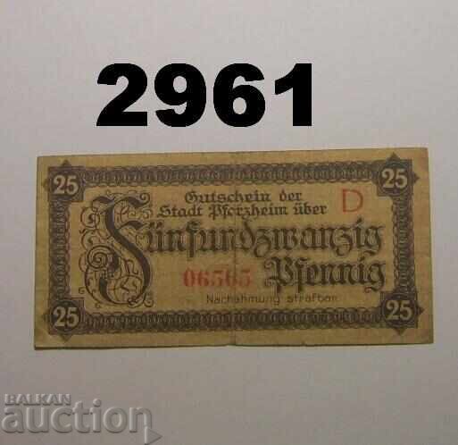 Pforzheim 25 pfennig 1920 Германия с цена 1.00 лв. | € 0.51 Pforzheim 25 pfennig 1920 Германия с цена 1.00 лв. | € 0.51