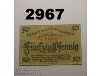 Baden-Baden 50 pfennig 1919 Germany