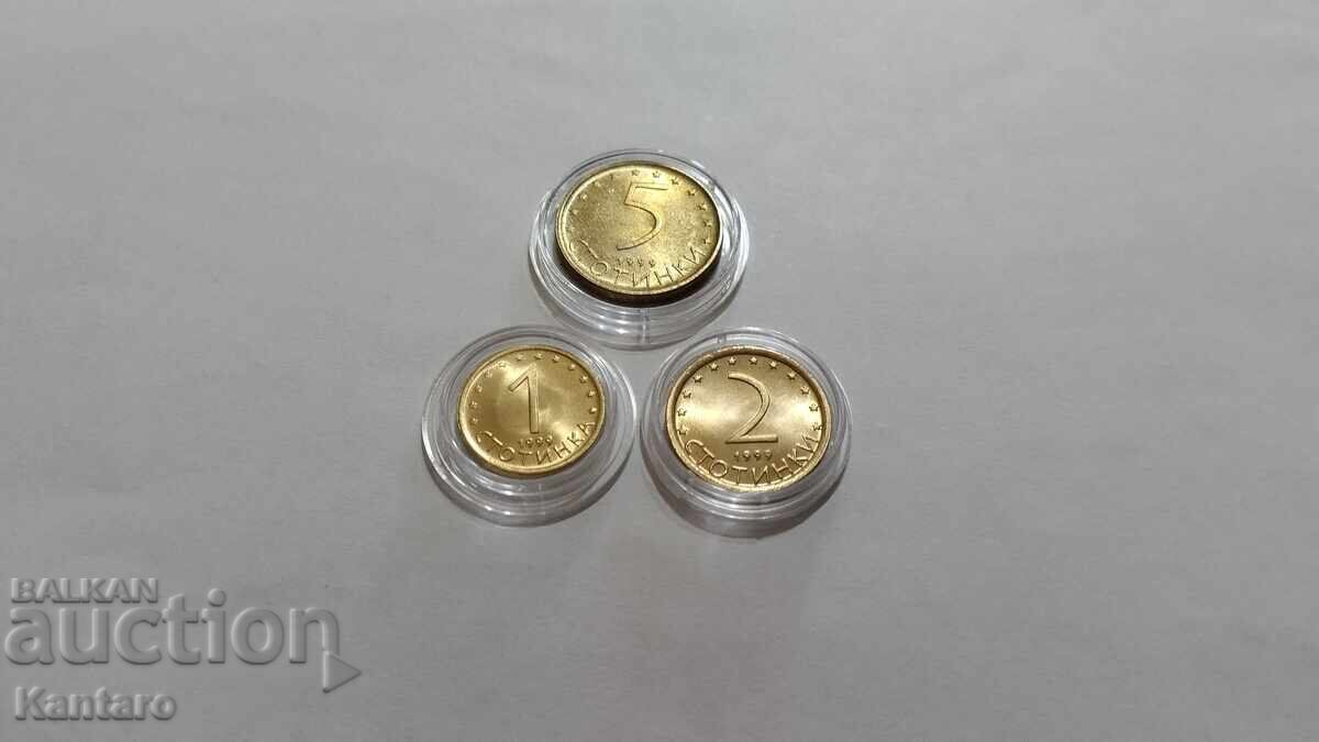 Auction Coin - BULGARIA - 1 ; 2; 5 Cents - 1999 - UNC Auction Coin - BULGARIA - 1 ; 2; 5 Cents - 1999 - UNC