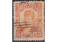 Σφραγισμένη γραμματόσημο Βασίλισσα Αλεξάνδρα 1897 Νιουφάουντλαντ Καναδάς