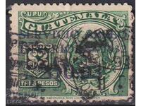 Timbrul poștal timbrat UPU Emblema Națională 1918 din Guatemala