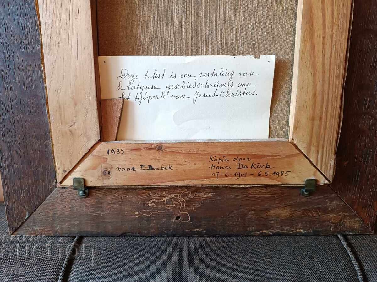 Delivery of Jesus Christ - by F. Dubec, a copy of Henri De Kock from 1935