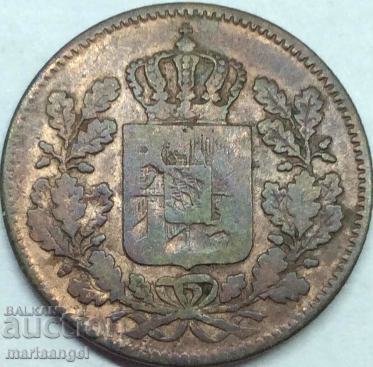 Auction  2 pfennig 1849 Bavaria Germany