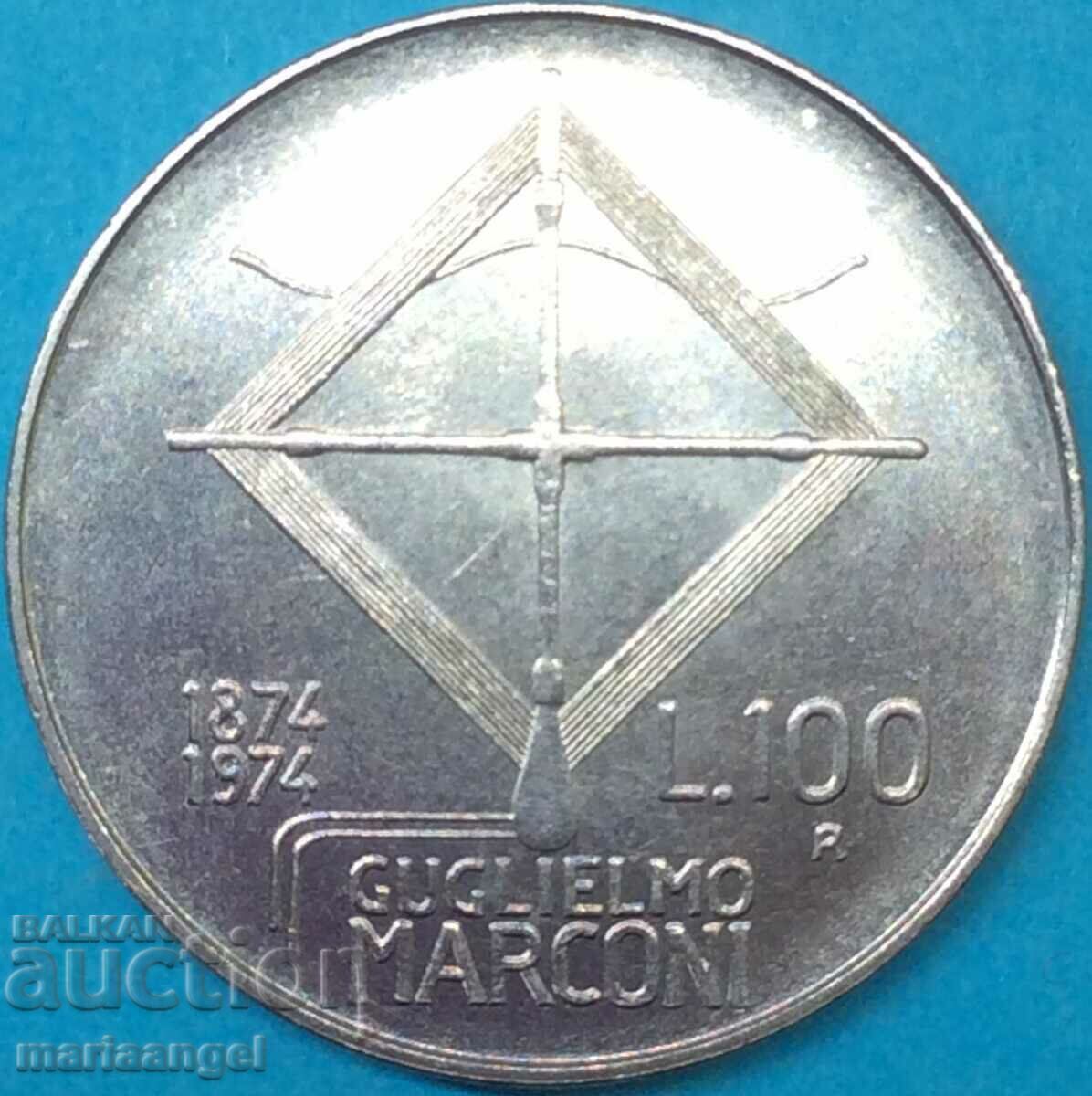 100 λίρες 1974 Ιταλία 100 του J. Marconi - 6 100 λίρες 1974 Ιταλία 100 του J. Marconi - 6