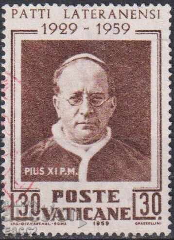 Σφραγισμένη γραμματόσημο Πάπα Πίου XI 1959 από το Βατικανό