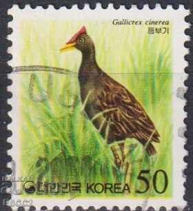 Stamped Fauna Bird Water Rooster 1998 from South Korea