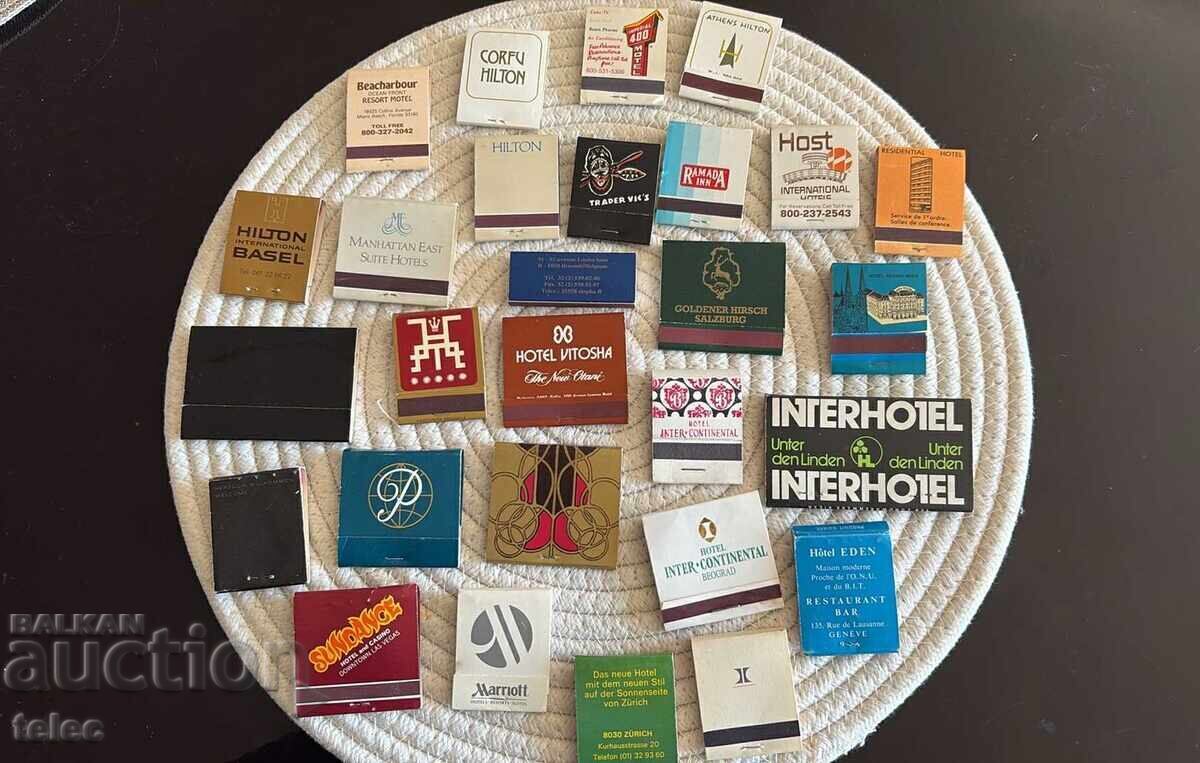 Set of advertising matches, hotels from around the world with price € 15.00 | 29.34 BGN Set of advertising matches, hotels from around the world with price € 15.00 | 29.34 BGN