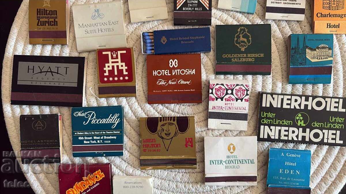 Delivery of Set of advertising matches, hotels from around the world Delivery of Set of advertising matches, hotels from around the world
