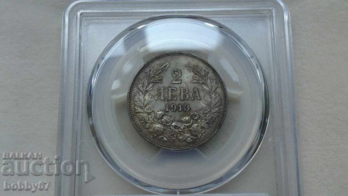 Auction Silver coin of 2 leva 1913 MS64 - PCGS Auction Silver coin of 2 leva 1913 MS64 - PCGS