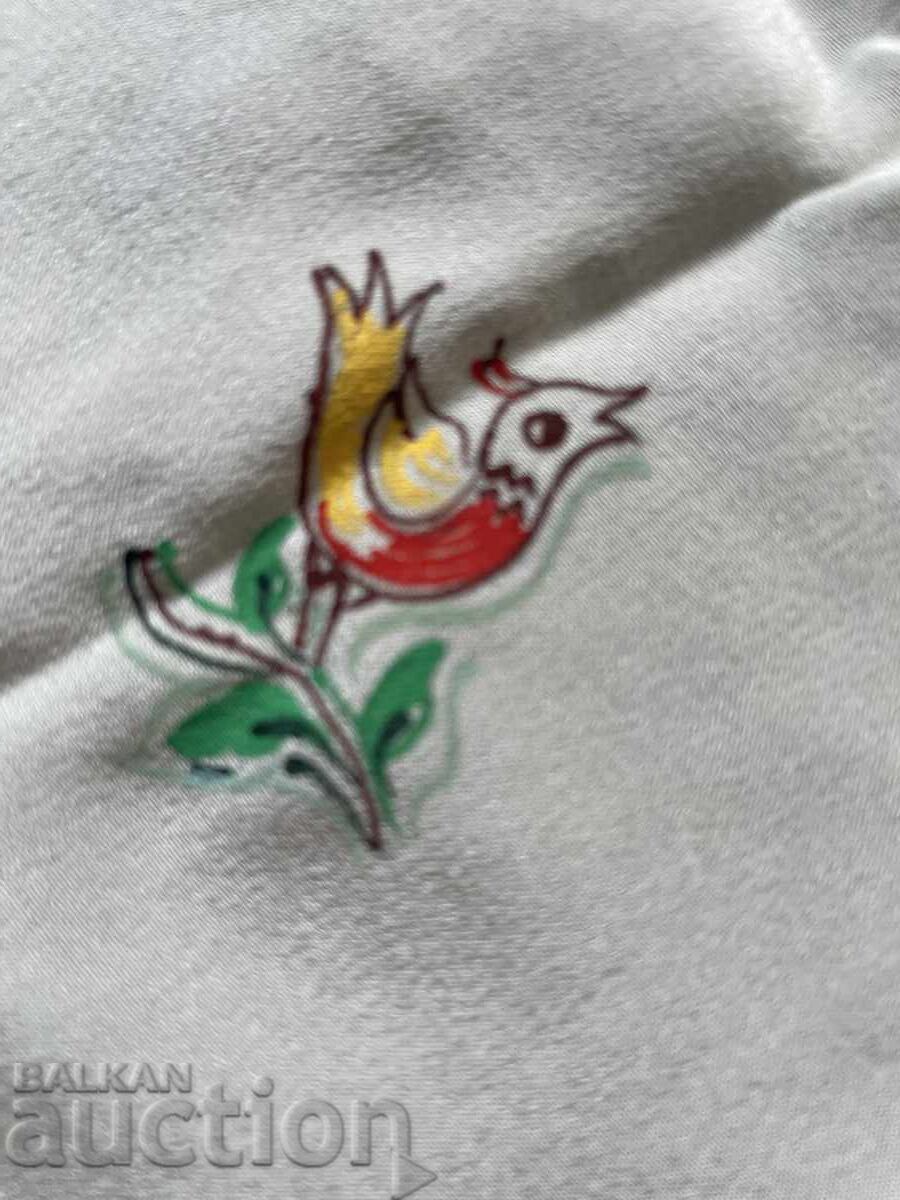 Παράδοση Πετσέτα για χορό - φτιαγμένη από φυσικό μετάξι, ζωγραφισμένη. 85/45/45 εκ