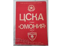 Футболна програма - ЦСКА - Омония 1983 г