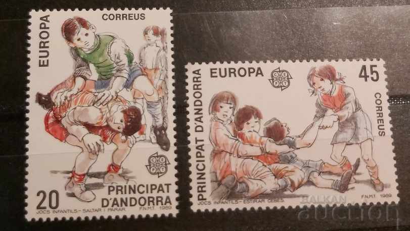 Spain Andorra 1989 Europe CEPT Children MNH Spain Andorra 1989 Europe CEPT Children MNH