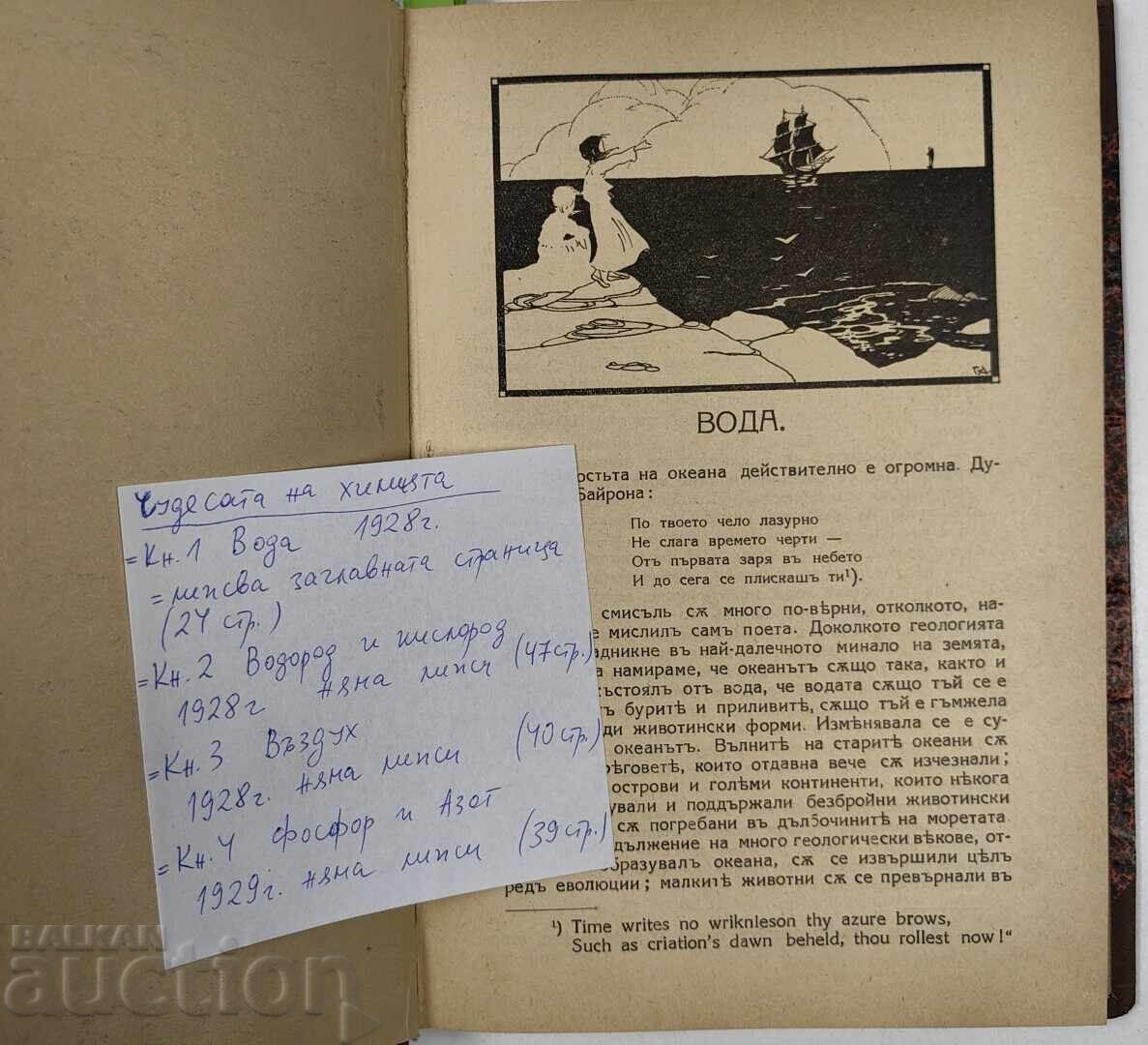 Δημοπρασία 1928-1929 ΘΑΥΜΑΤΑ ΤΗΣ ΧΗΜΕΙΑΣ ΣΥΝΟΛΟ 4 ΒΙΒΛΙΑ ΧΗΜΕΙΑΣ