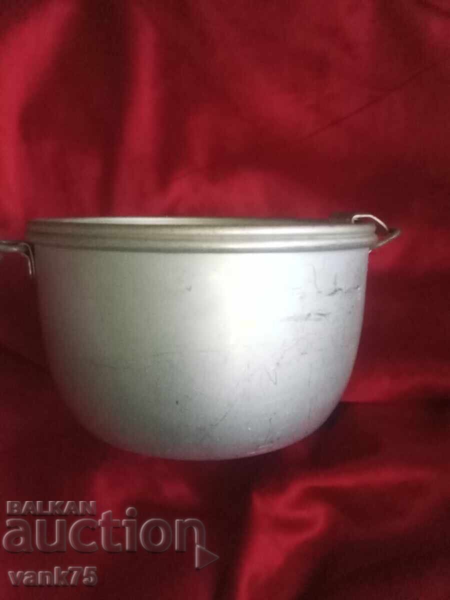 Αλουμινένιο στρατιωτικό δοχείο φαγητού με πιάτο