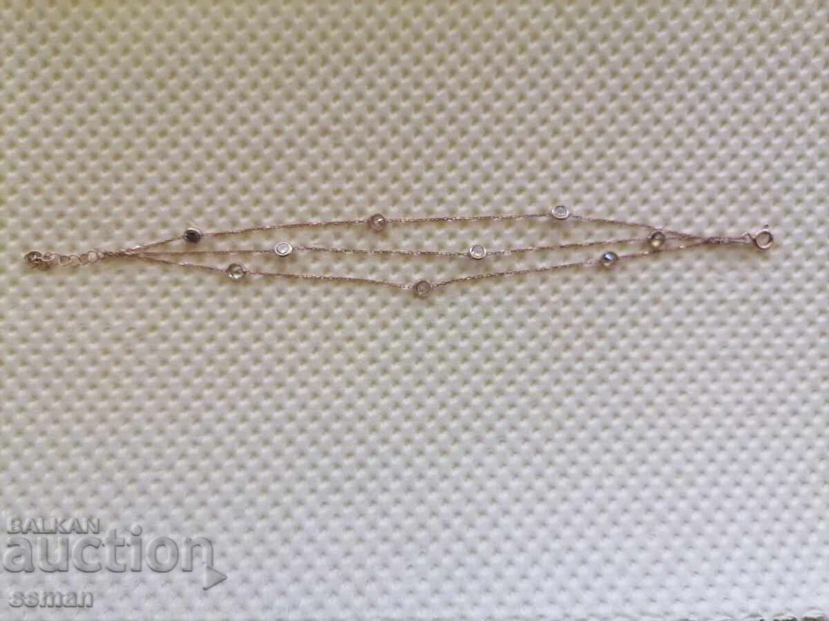 Silver bracelet, gold plated, with stones Silver bracelet, gold plated, with stones